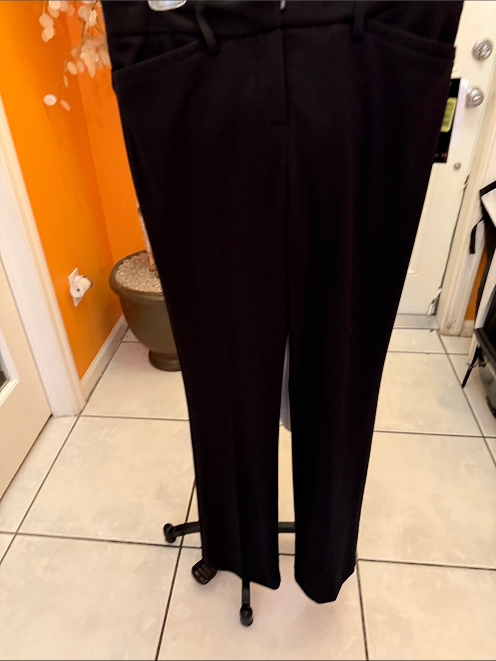 Women’s Black Straight-Leg Dress Trousers